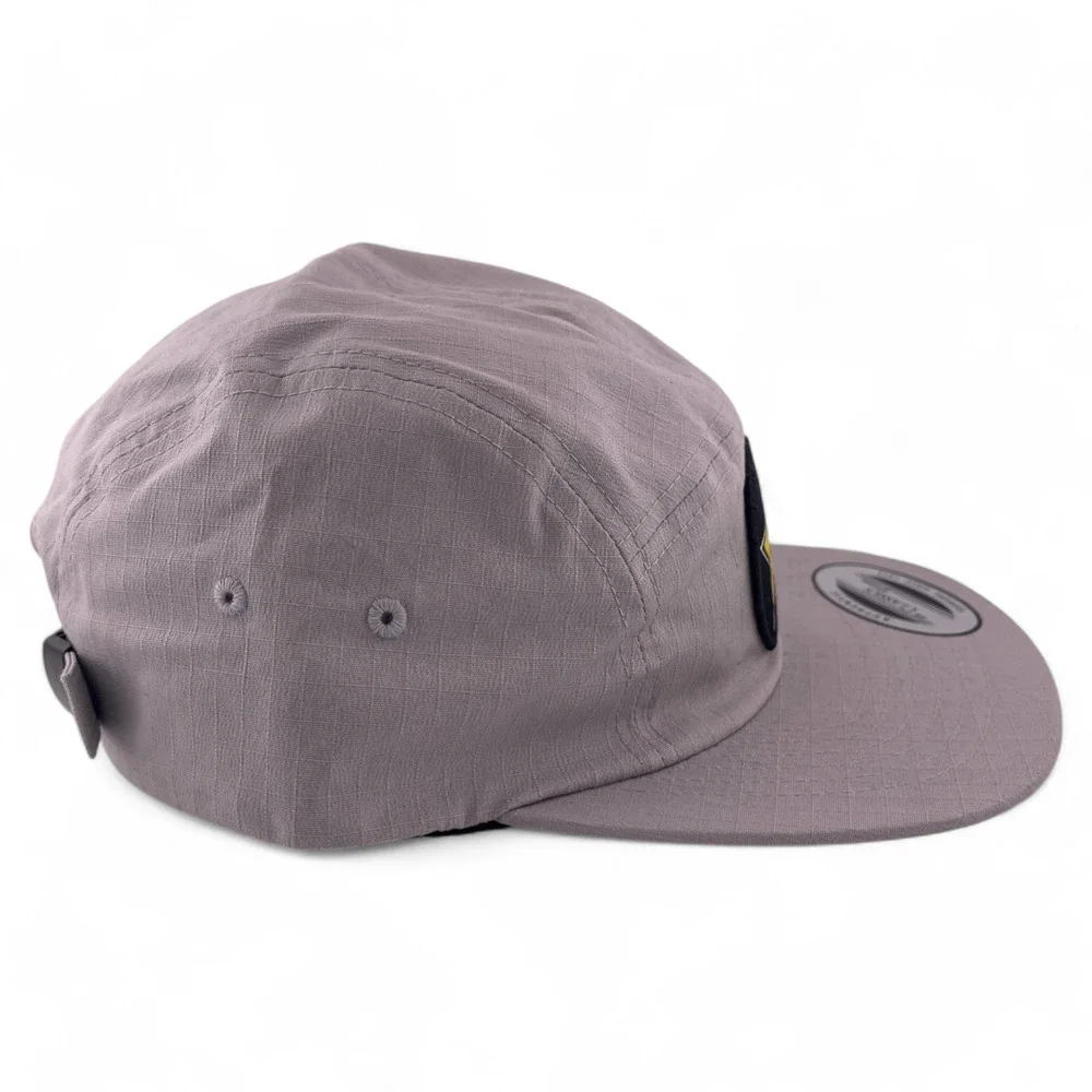 Yupoong Rockstar Energy Drink Star Logo Grey 5-Panel Adjustable Strapback Hat‎
